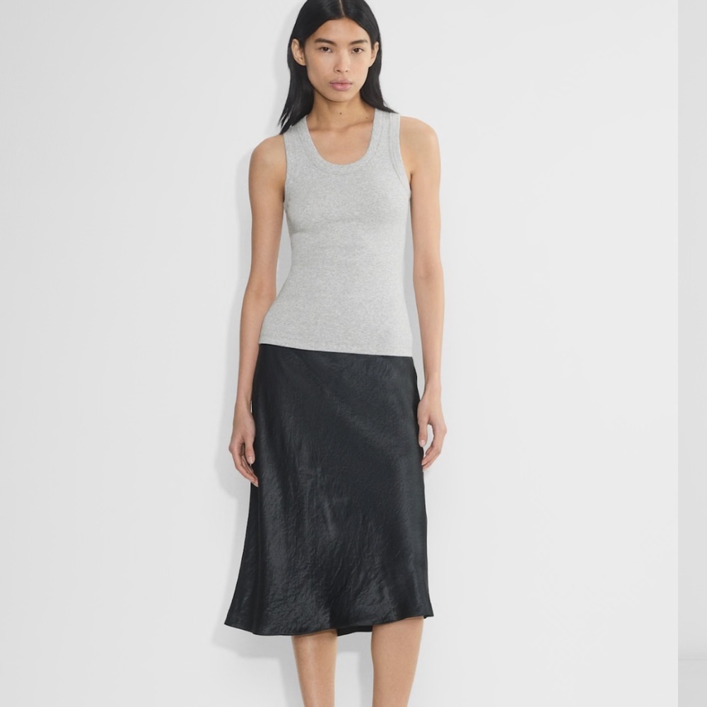 Aritzia babaton slip midi skirt black size 2